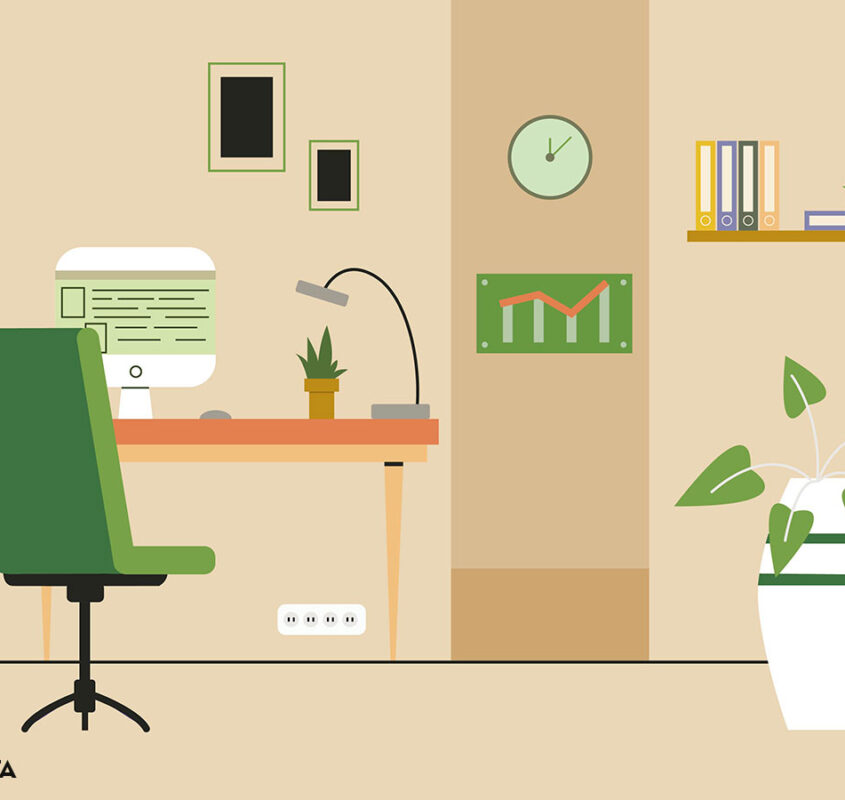 Office illustration concept
