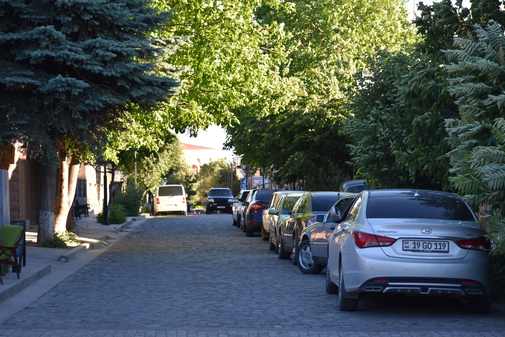 The calm street in Gyumri