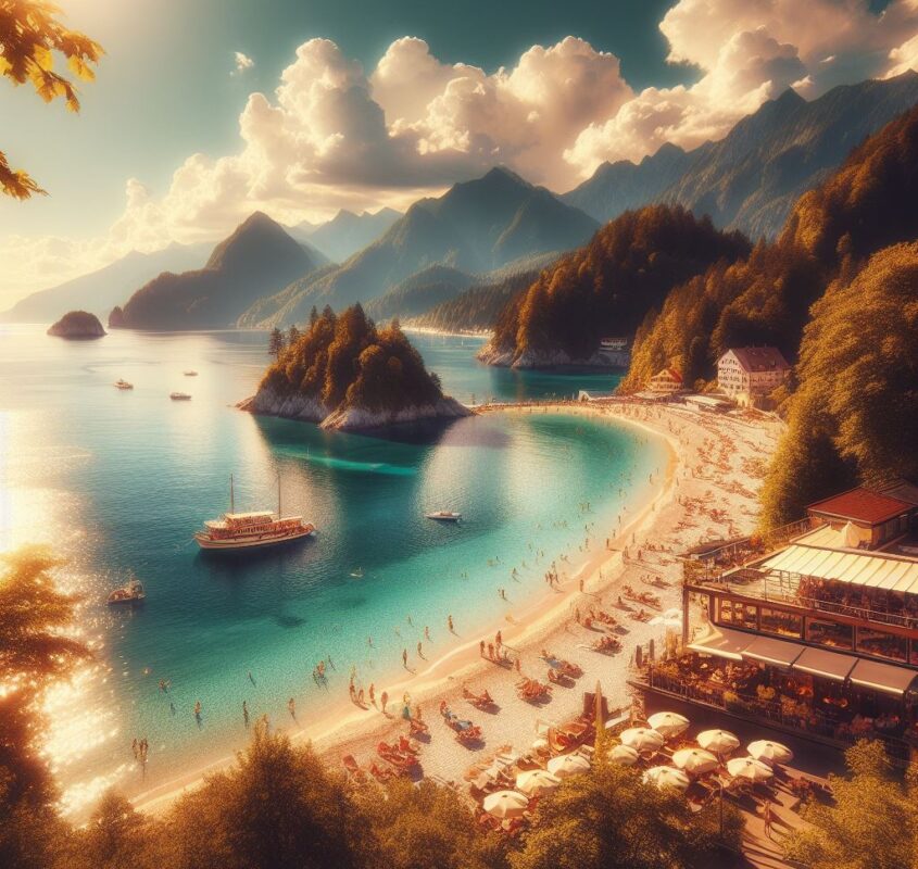 Exotic beach view